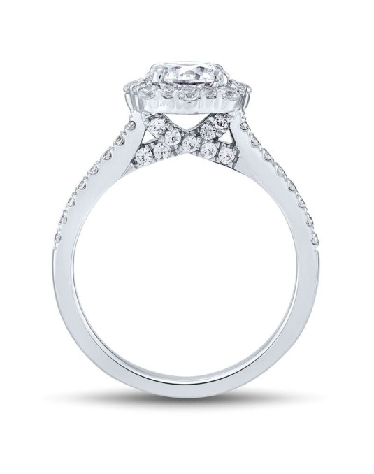 Anello Elegante Halo con Diamanti