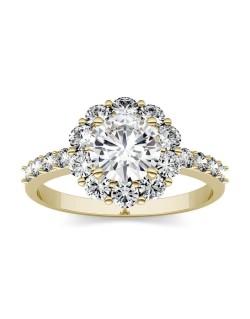Anello Stile Halo Rialzato