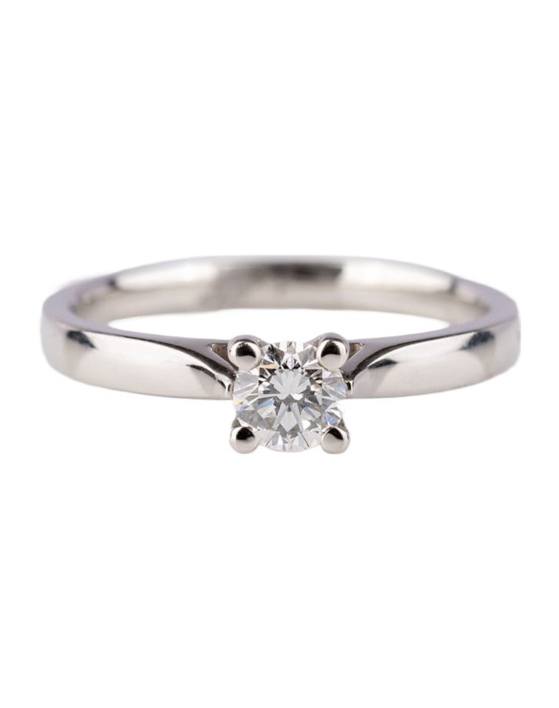 Anello Oro Bianco Solitario Diamante