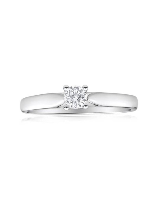 Solitario Diamante in Oro Bianco