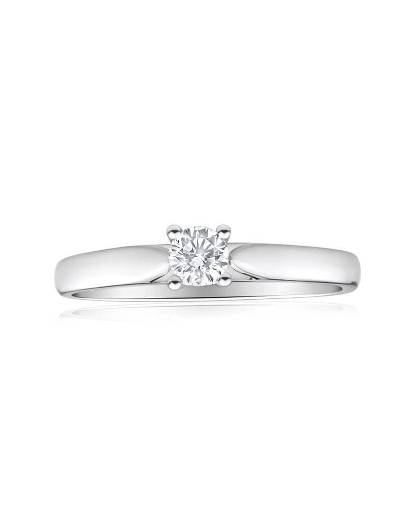 Solitario Diamante in Oro Bianco