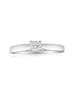 Solitario Diamante in Oro Bianco