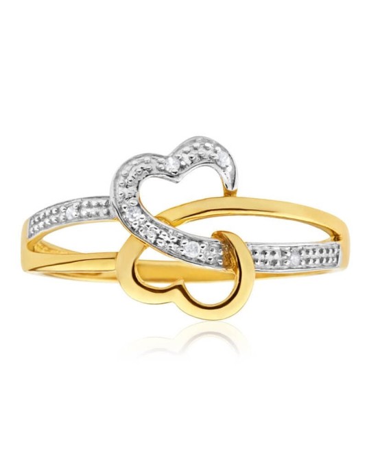 Anello Hearts con Diamanti