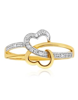 Anello Hearts con Diamanti
