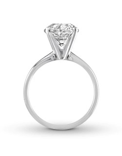 Anello Platino Modello Solitario Lato A