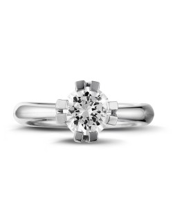 Anello 8 Griffe in Oro Bianco