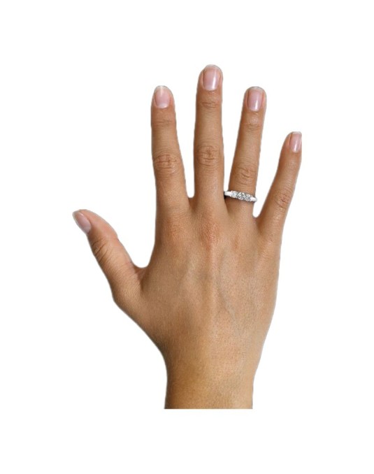 Anello Trilogy Fidanzamento con Diamanti