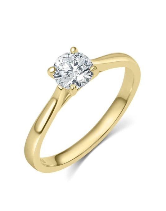 Anello Di Fidanzamento Modello Tiffany con Diamante