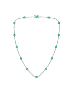 Collana con Smeraldi in Oro Bianco