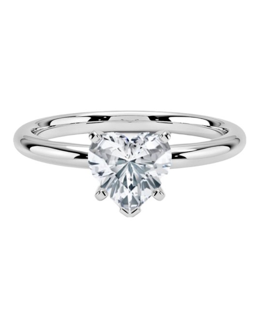 Anello Fidanzamento Diamante Cuore di 1 carato