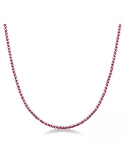 Collana con Rubini in Oro Bianco