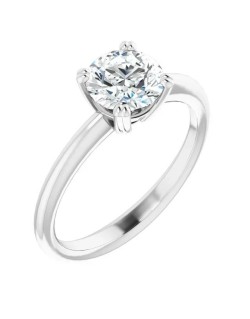 Anello Solitario 0.50 carati in Oro Bianco