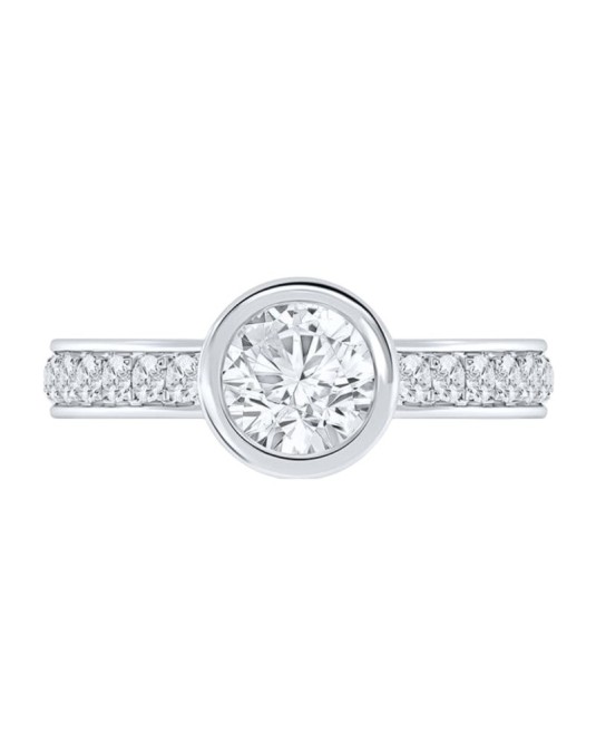 Anello Pavé Cipollina in Oro Bianco