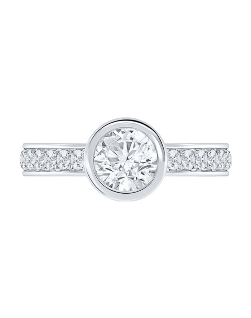 Anello Pavé Cipollina in Oro Bianco