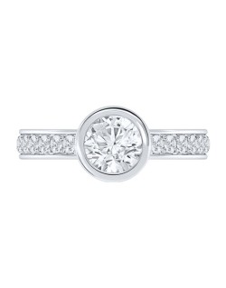Anello Pavé Cipollina in Oro Bianco