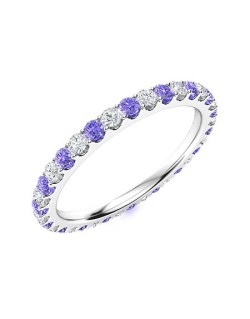 Anello Eternity Tanzanite Lato A