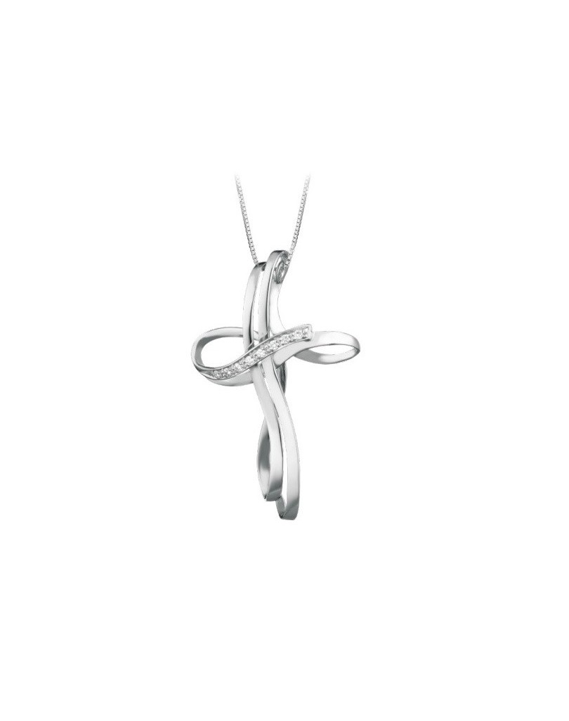 Croce Donna in Oro Bianco