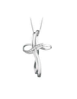 Croce Donna in Oro Bianco