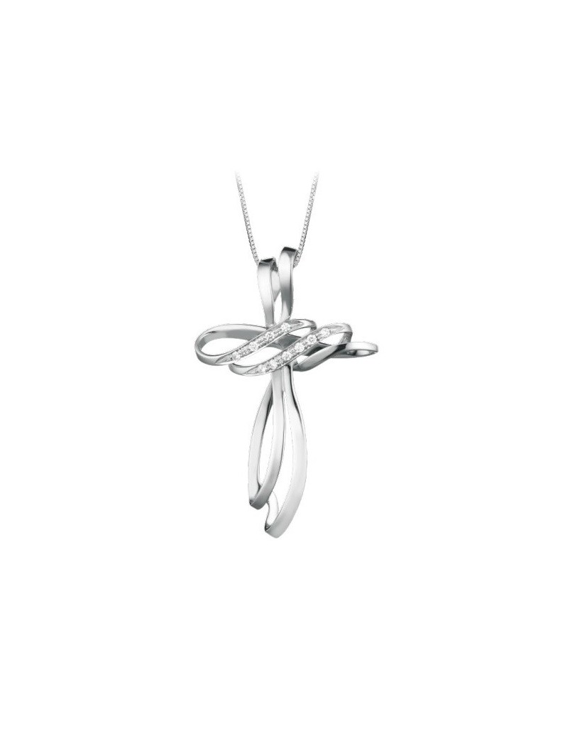 Croce Da Donna in Oro Bianco