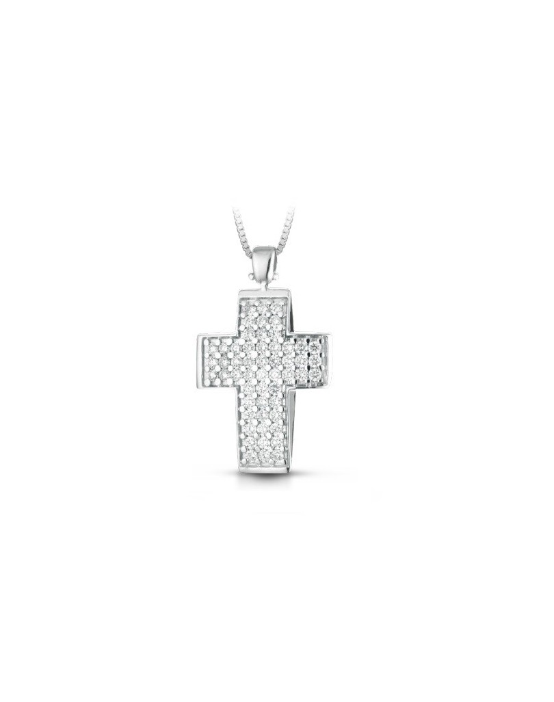 Croce Grande Donna in Oro Bianco