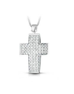 Croce Grande Donna in Oro Bianco