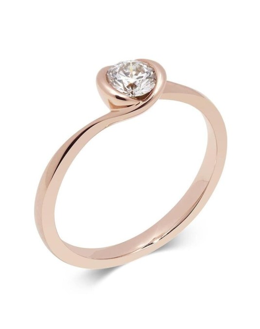 Anello Fidanzamento Twist Con Diamante