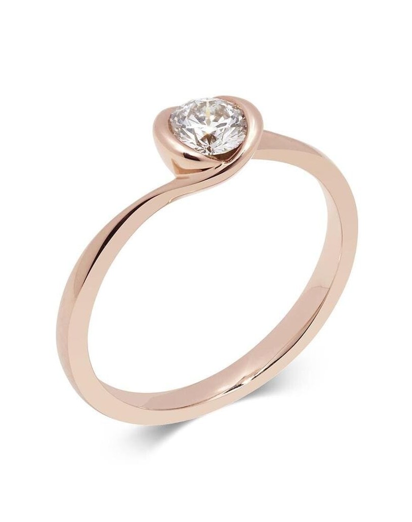 Anello Fidanzamento Twist Con Diamante