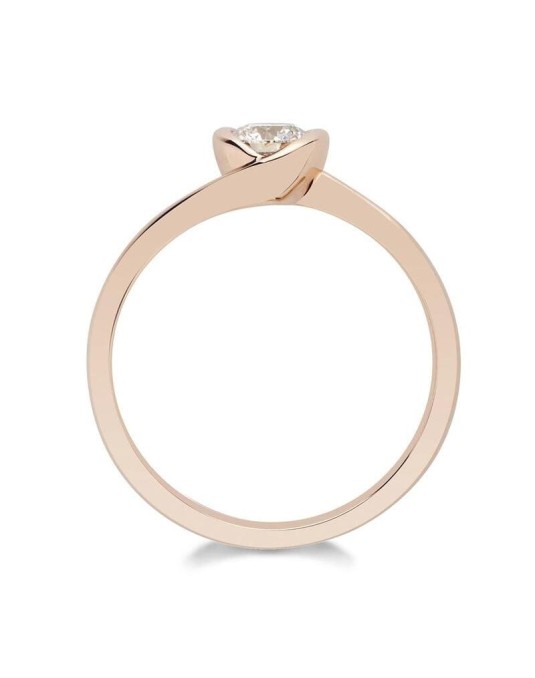 Anello Fidanzamento Twist Con Diamante