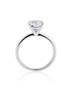 Anello Solitario Oro e Diamante Lato B