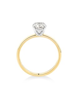 Anello Fidanzamento Oro Bicolore Lato B