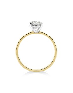 Anello Matrimonio Diamante Ovale Lato B