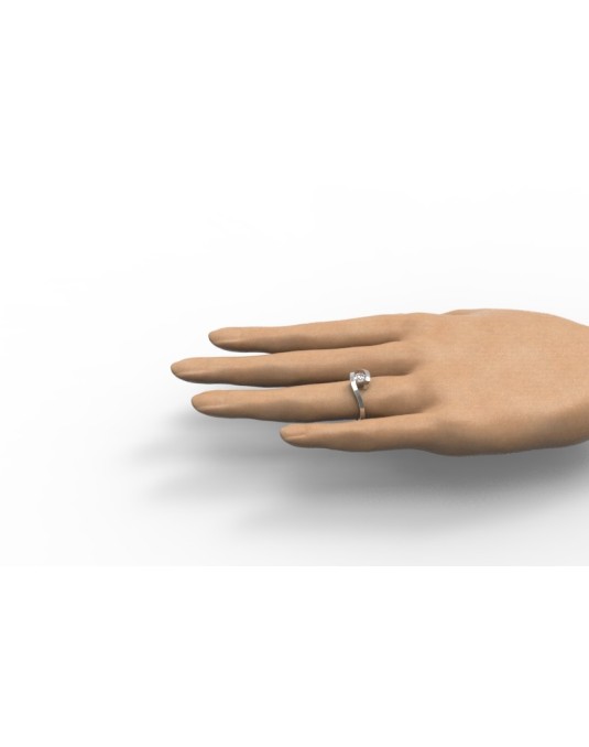 Anello Contrarie Gerusalemme Diamante Certificato