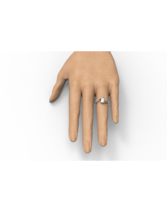 Anello Contrarie Gerusalemme Diamante Certificato