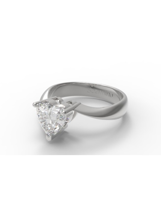 Anello New York Diamante Cuore Certificato