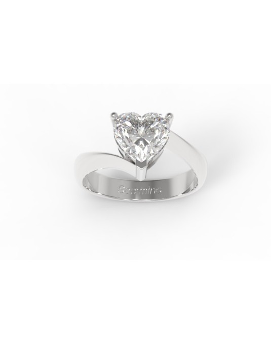 Anello New York Diamante Cuore Certificato