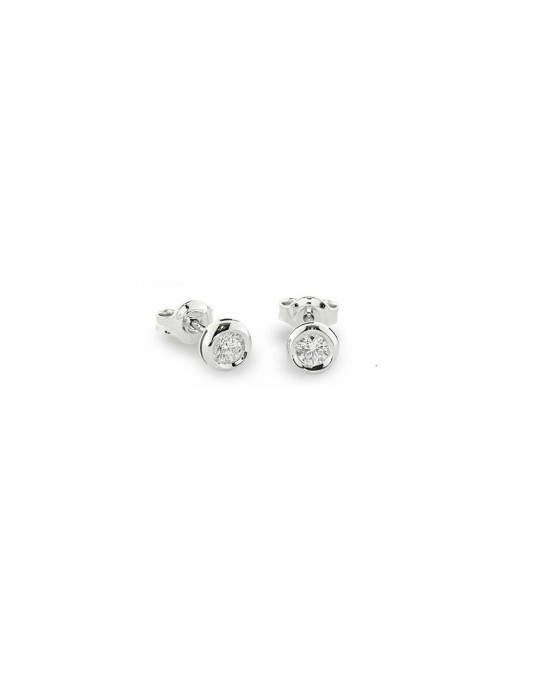 ORECCHINI IN ORO BIANCO 18 K CON DIAMANTI NATURALI CERTIFICATI