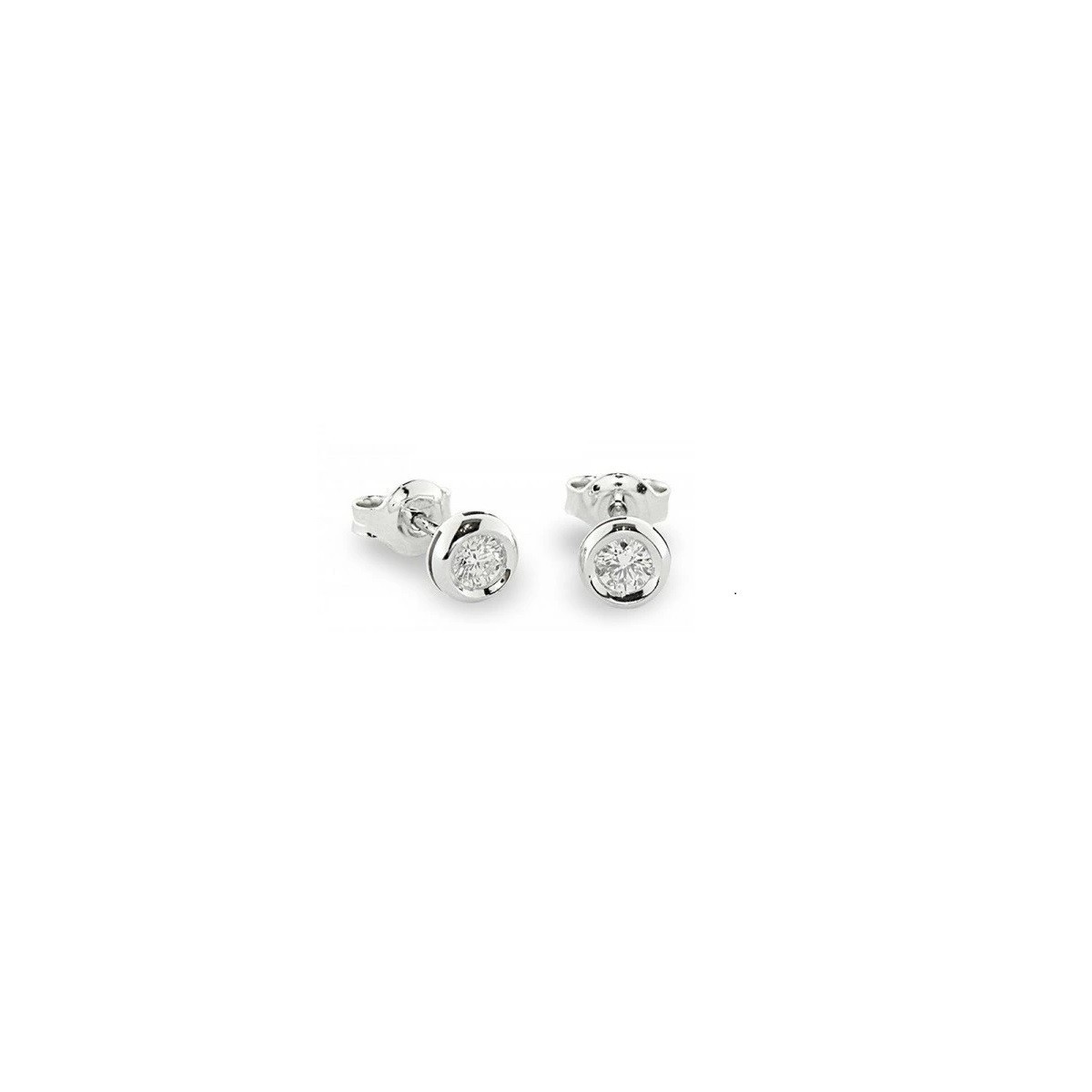 ORECCHINI IN ORO BIANCO 18 K CON DIAMANTI NATURALI CERTIFICATI