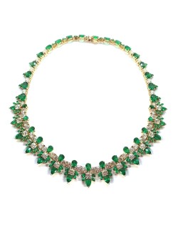 Collana Di Smeraldi in Oro Giallo