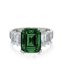Anello Con Smeraldo e Diamanti Naturali