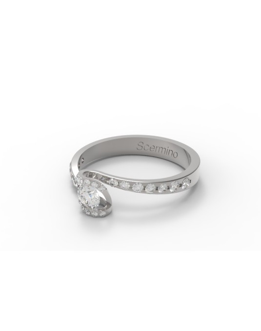 Anello Modello Pave Diamante Premium