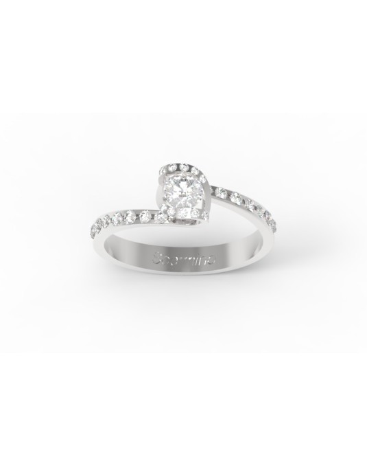 Anello Modello Pave Diamante Premium