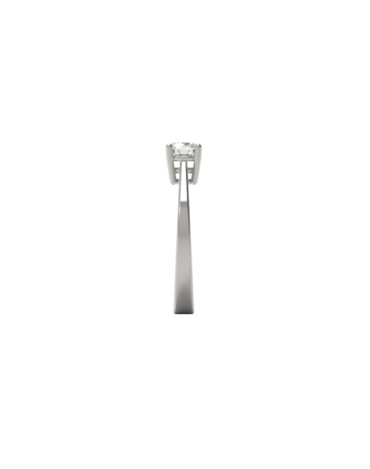 Solitario Oro Bianco con Diamante Prime