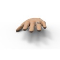 Contrarie con Diamante Solitario Indossato