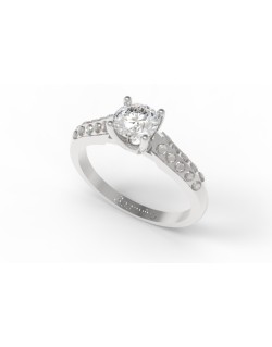 Anello Donna Modello Pave Diamante D VVS 1 Carato SG91060 Scermino Gioielli