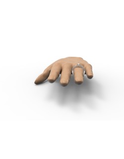 Anello Sposa Modello Pave Indossato