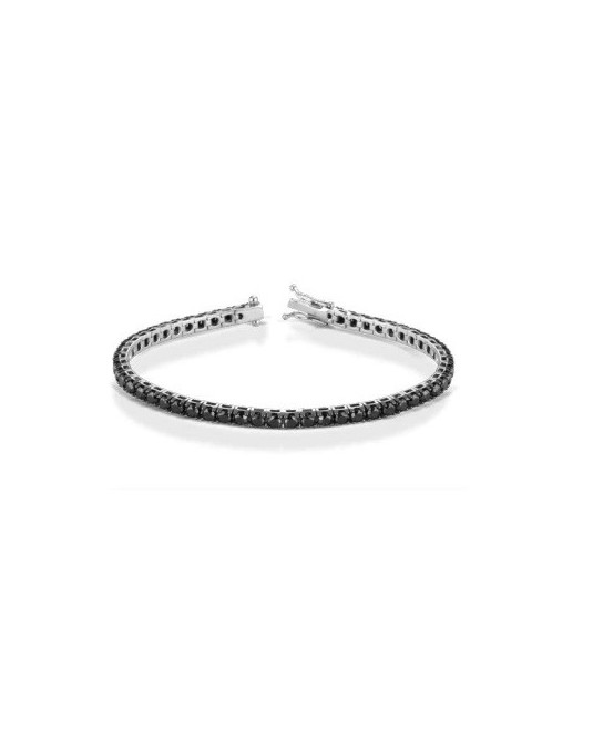 Bracciale Tennis Uomo Diamanti Neri