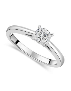 Anello Per Fidanzamento 4 Griffe Diamante D VVS 0.60 Carati SG99769 Scermino Gioielli
