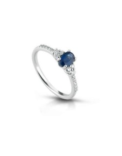 Anello Zaffiro Pave