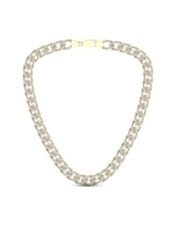 Collana a Catena Uomo in Oro Giallo e Diamanti