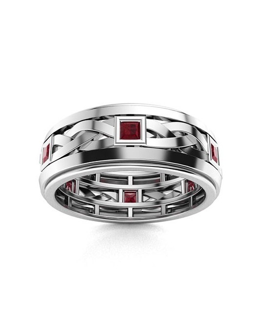 Anello Uomo Rubini Princess